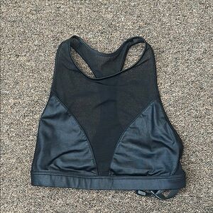 Black Mesh Sports Bra